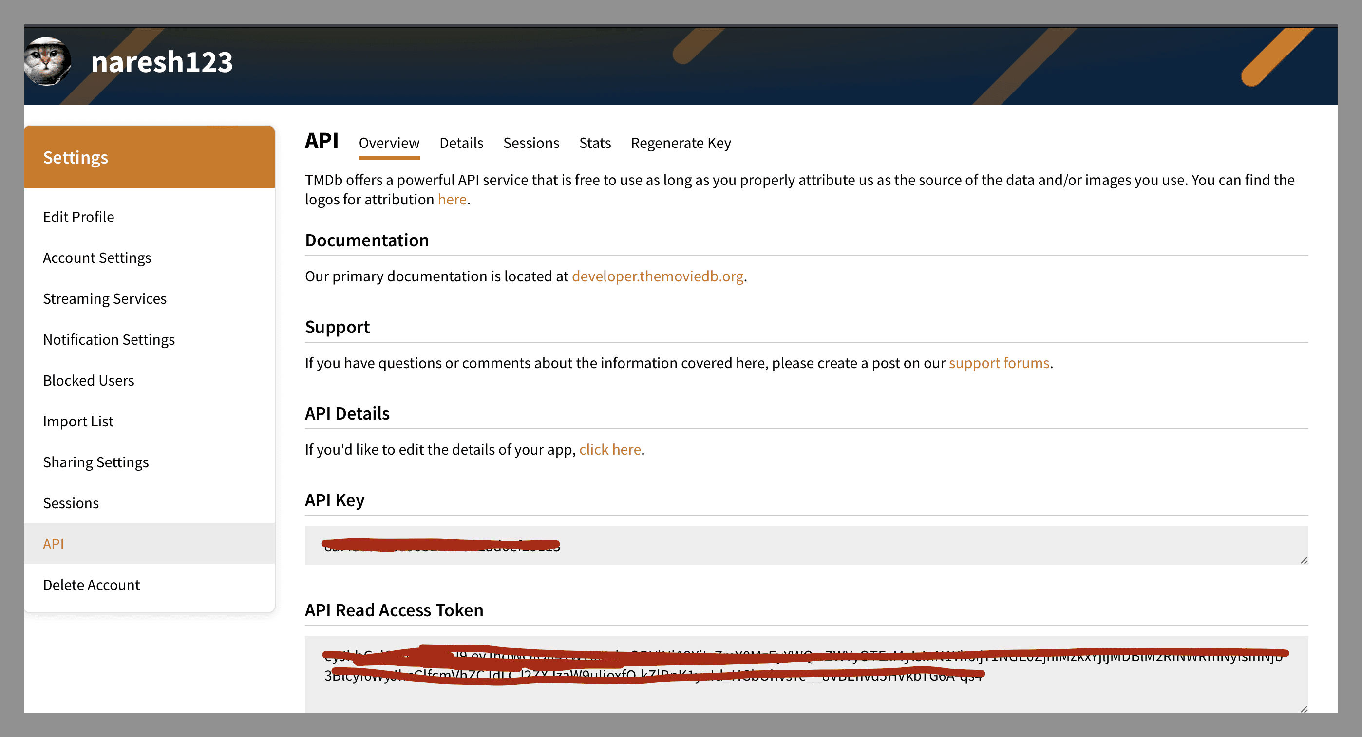TMDB API Key Configuration