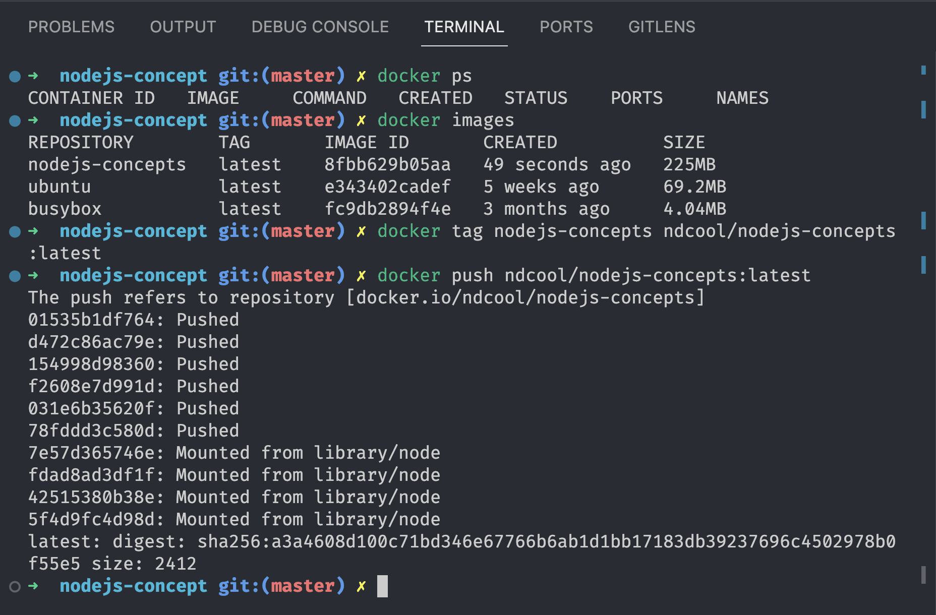 Pushing Image to Docker